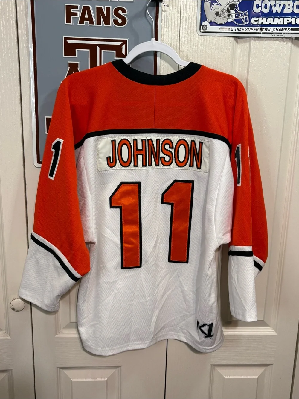 K1 Bucks ADHL kids Hockey Jersey - White & Orange